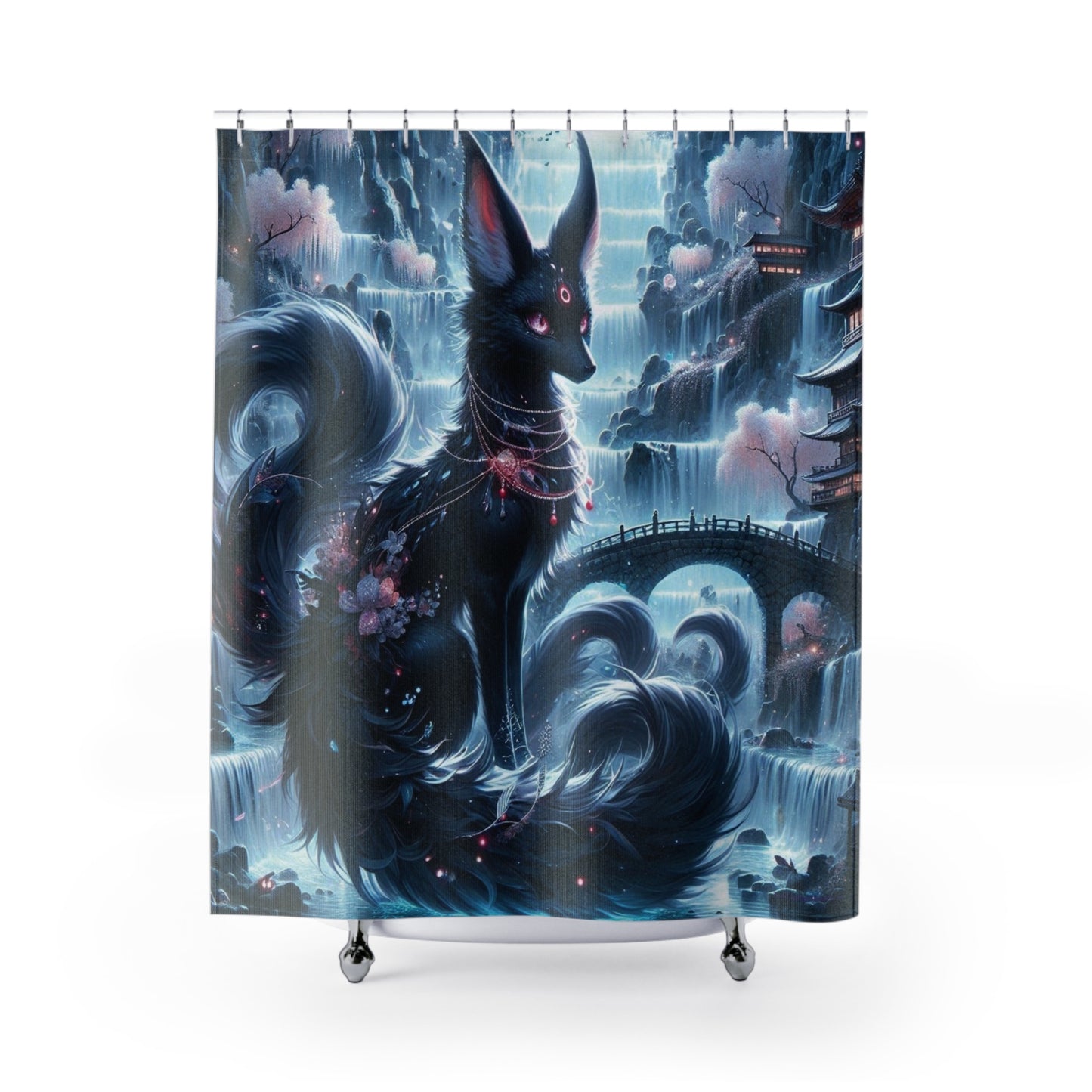 Mystykal Fox Shower Curtayn Desygn