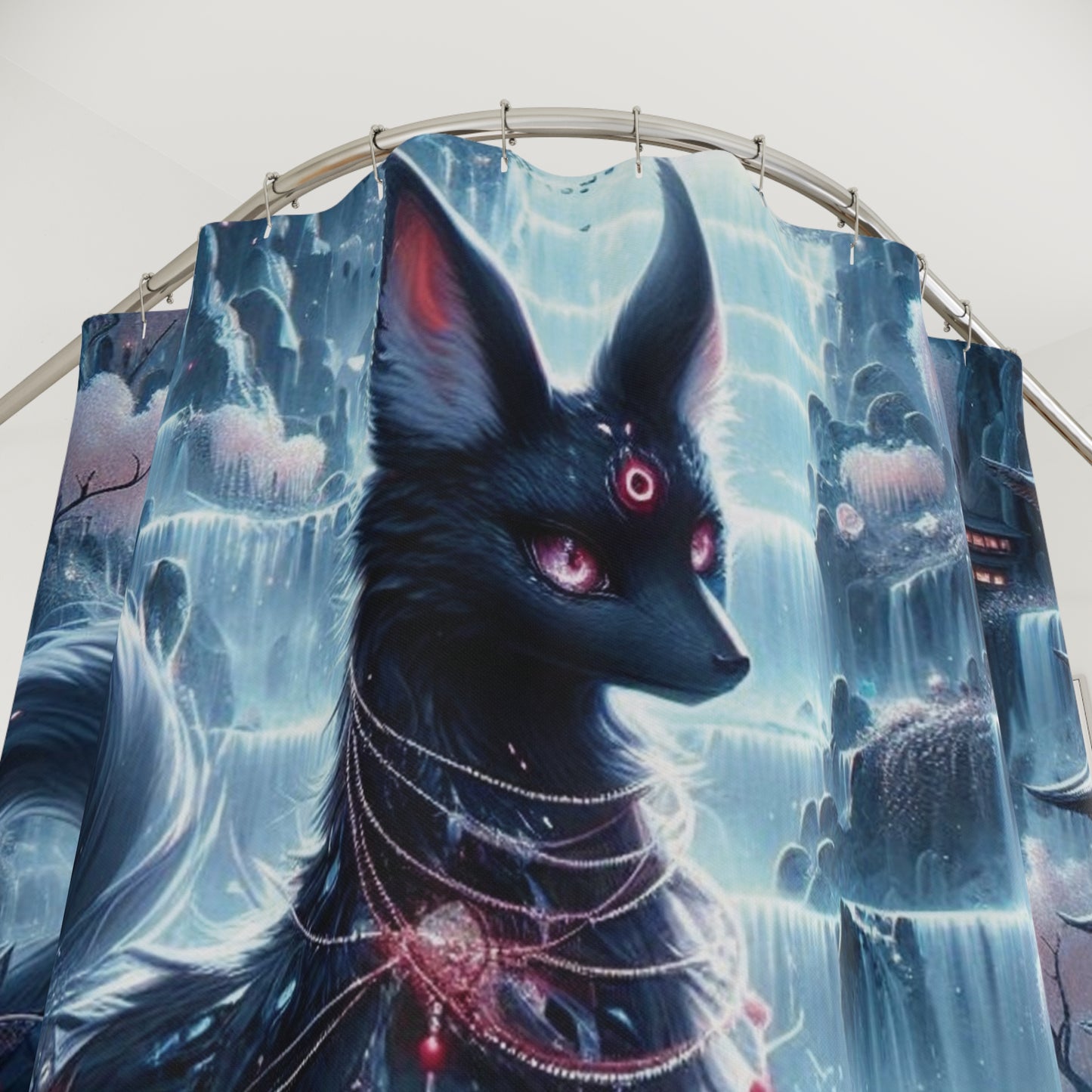 Mystykal Fox Shower Curtayn Desygn