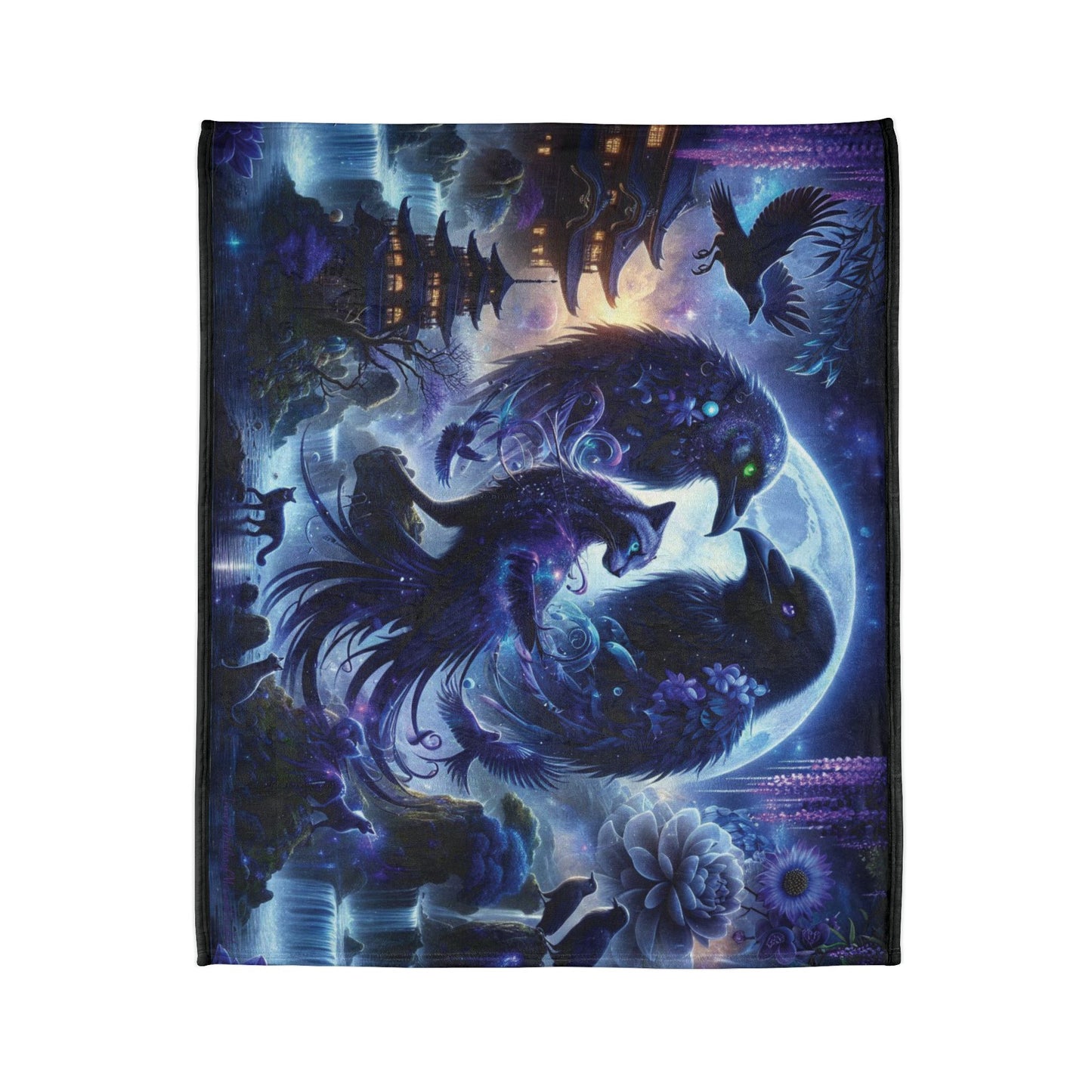 Fleece Raven Love Dyvyne Cat Friendship Design