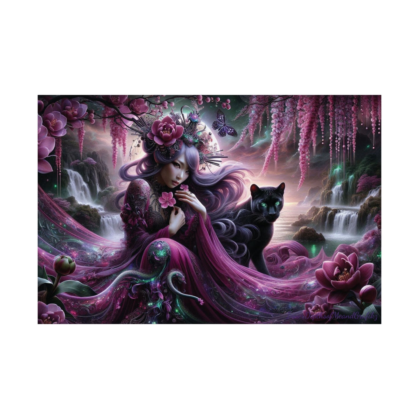 Beautiful Fae with Black Panther Design