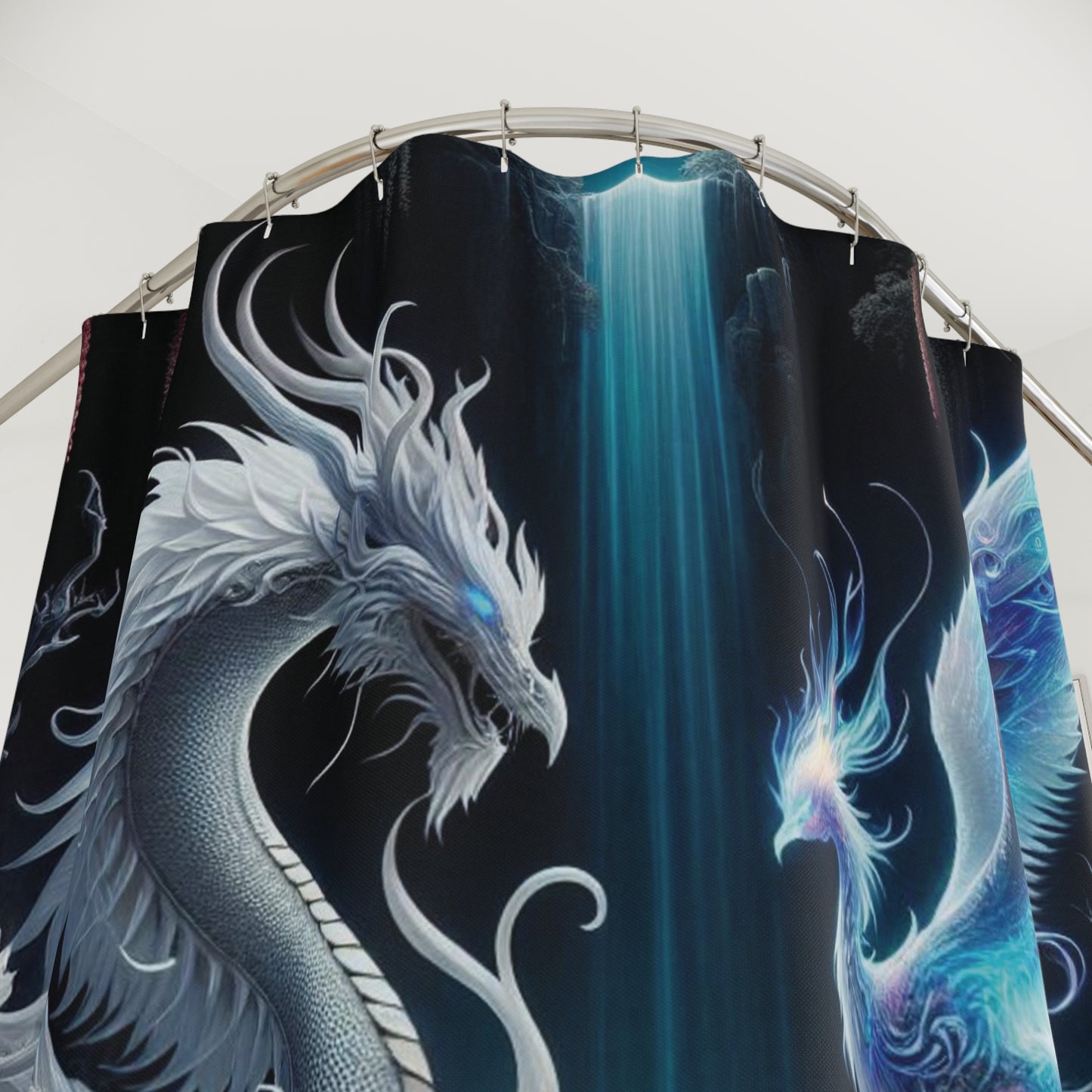 Dragon and Phoenix  shower curtain