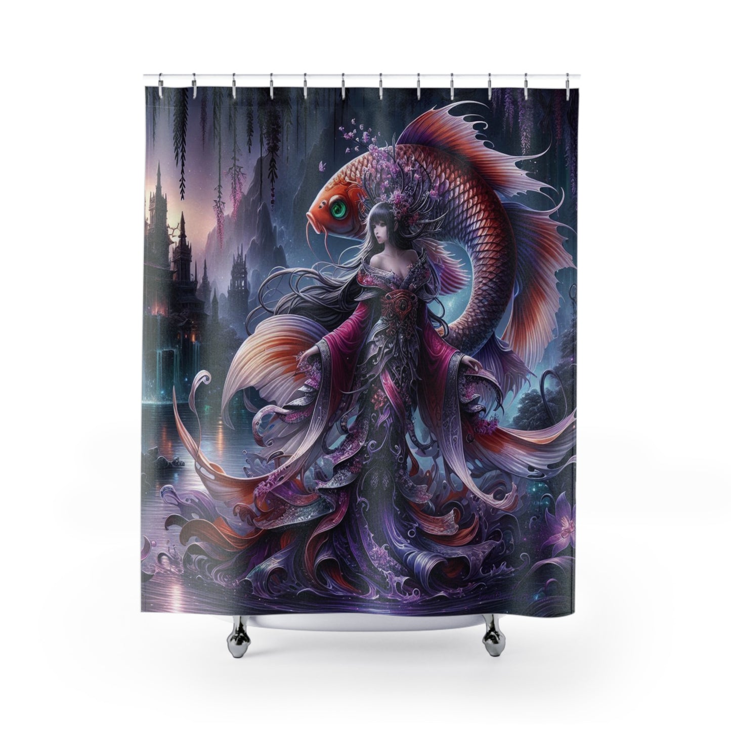 Asian Fae and Fish Design