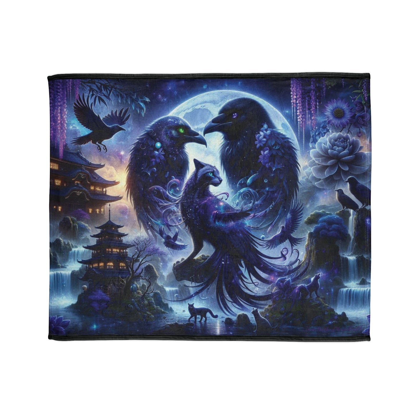 Fleece Raven Love Dyvyne Cat Friendship Design