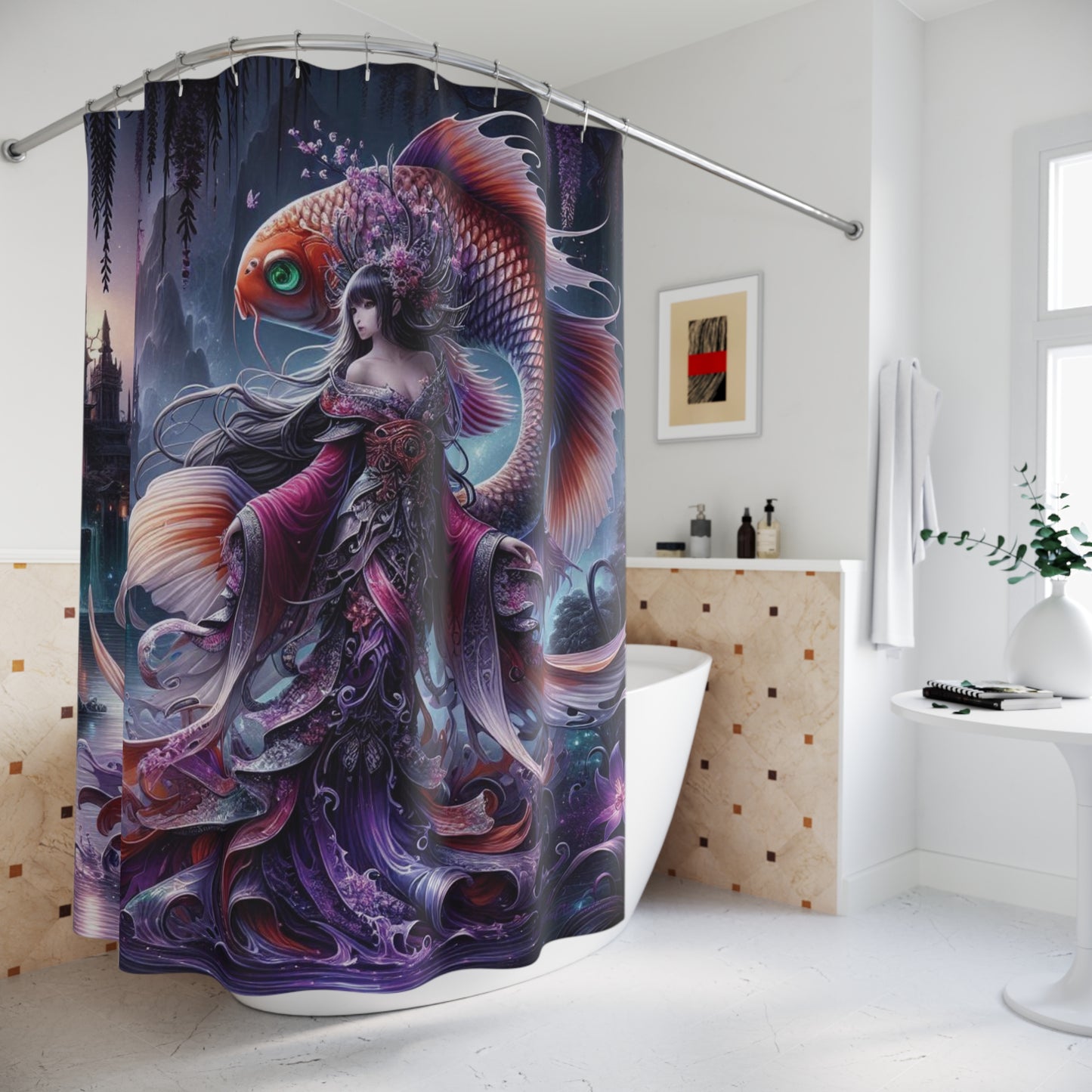 Asian Fae and Fish Design