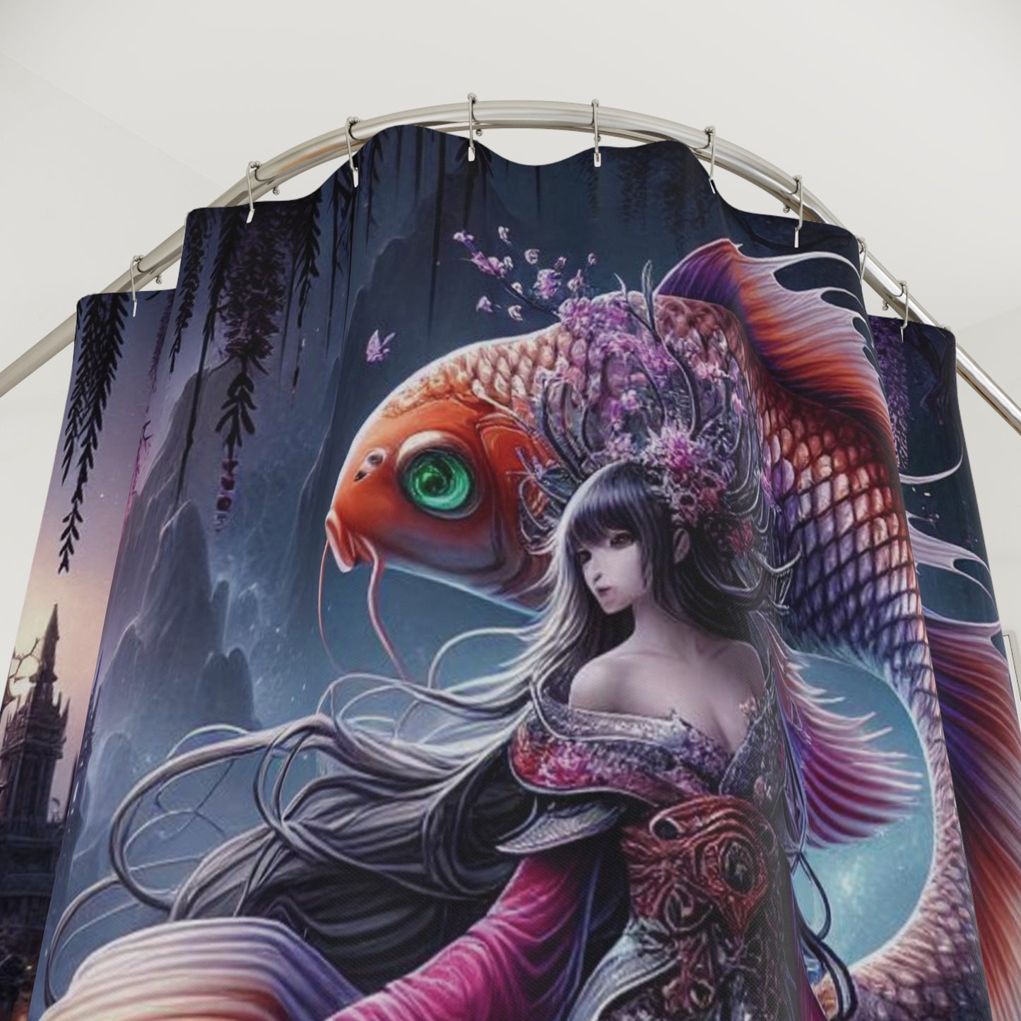 Asian Fae and Fish Design